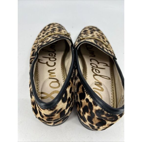 Sam Edelman Lorraine Women's Sz 5.5 Leather Bit Slip-On Loafers LEOPARD - Picture 2 of 9
